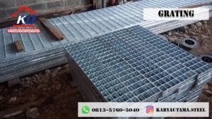 Steel Grating Murah Ready Stock Tebal 5mm Galvanis Hotdeep Panjang 6 Meter